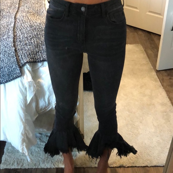 Black crop flare jeans - Picture 3 of 6